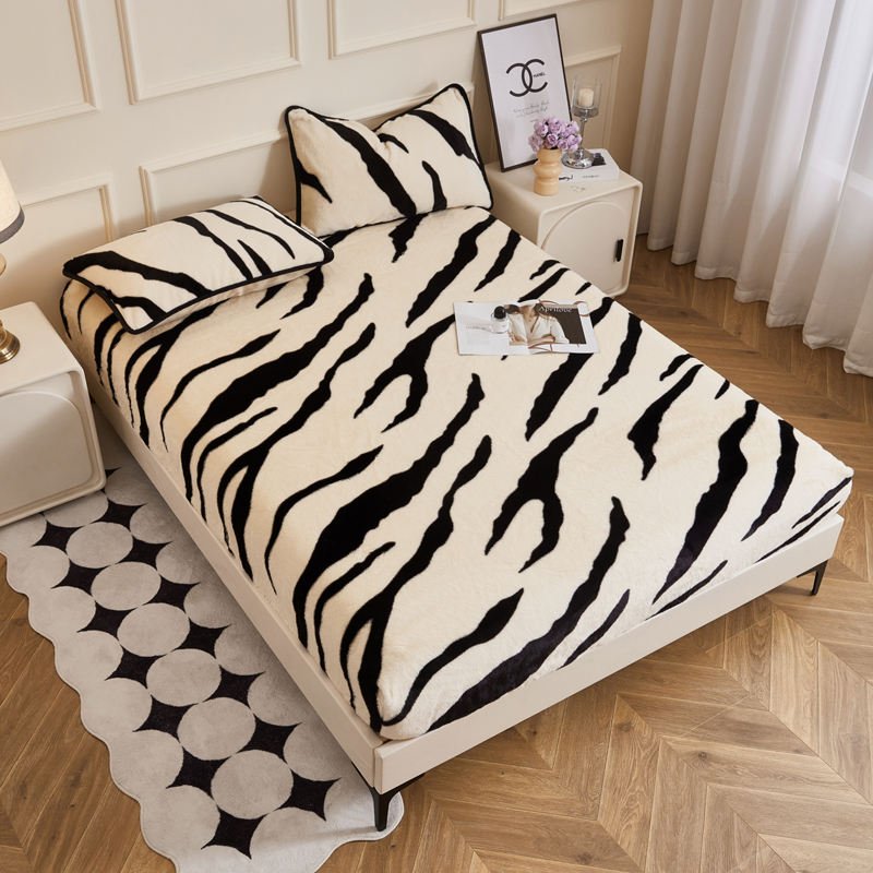 Soft Warm Winter Velvet Fleece Bed Fitted Sheets